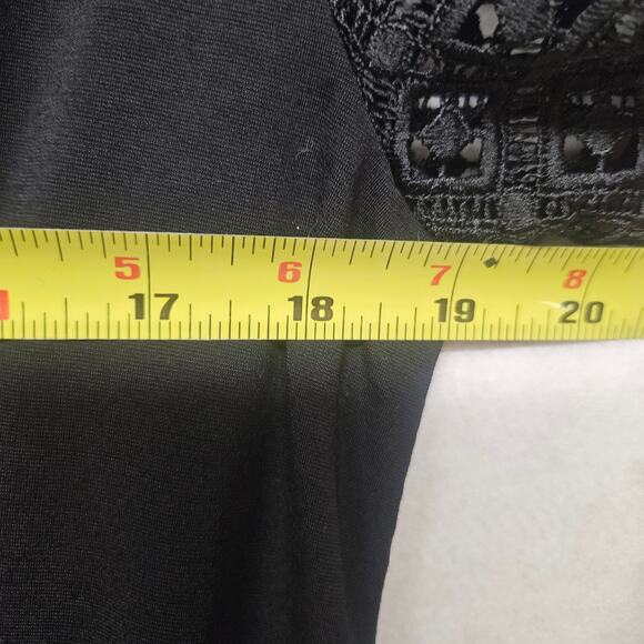 Talbots Black Crochet 3/4 Sleeve Blouse - Picture 5 of 7